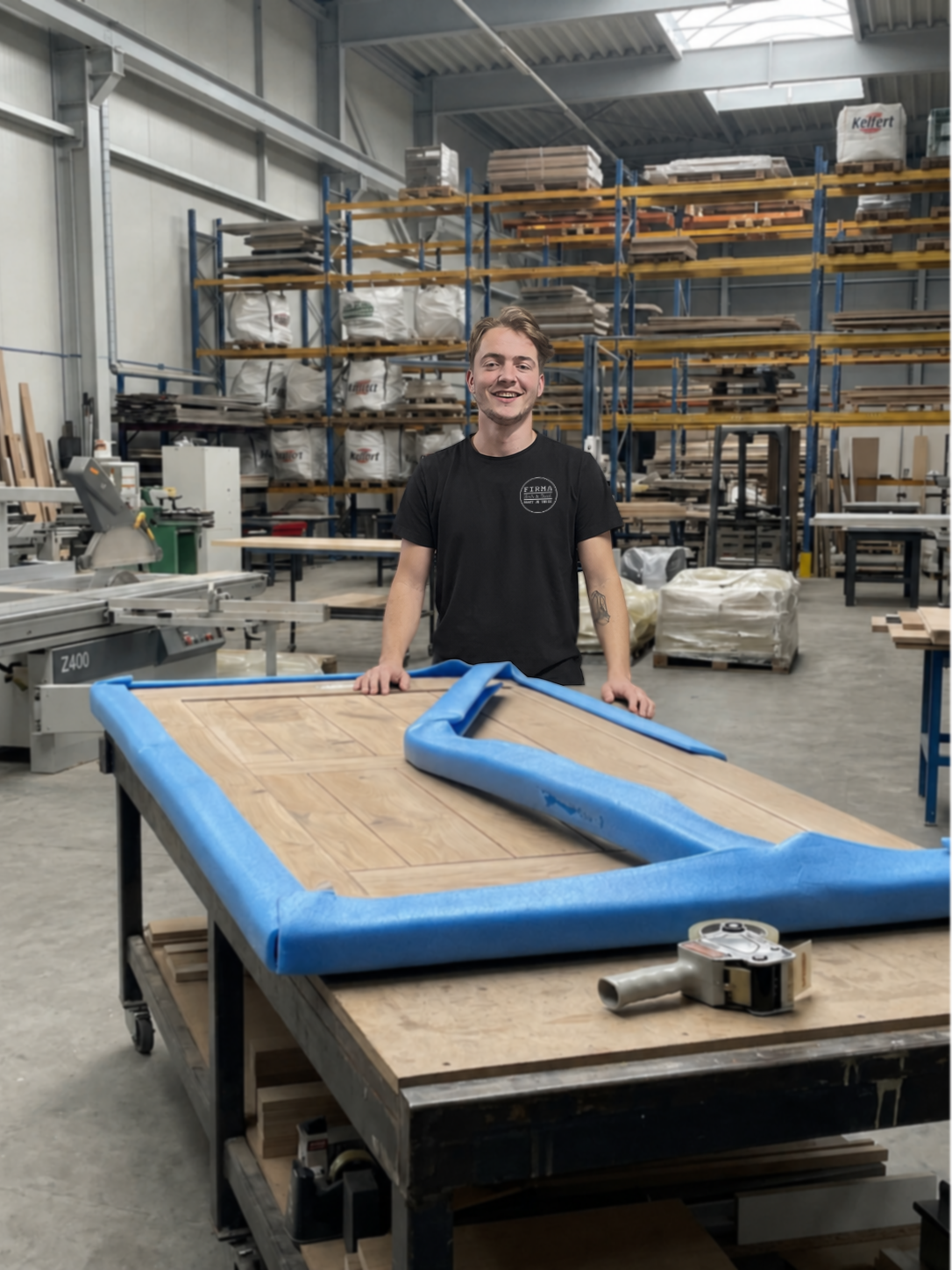 Joppe in the workshop
